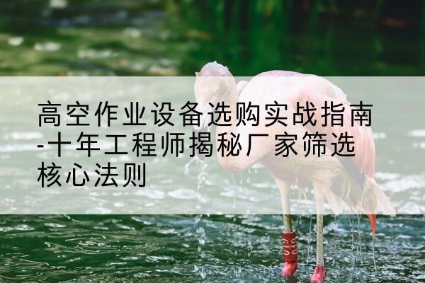 大荔剪叉式升降机厂家-高空作业设备选购实战指南-十年工程师揭秘厂家筛选核心法则