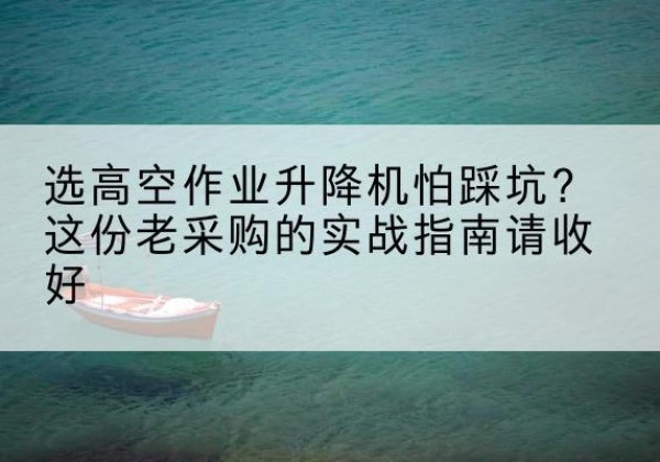 大荔高空作业升降机厂家推荐-选高空作业升降机怕踩坑？这份老采购的实战指南请收好